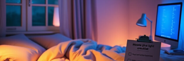 Niebieskie światło a sen i skóra – checklista: jak wdrożyć, łączyć i uniknąć zapychania